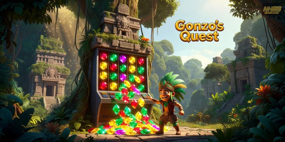 Trải nghiệm Gonzo's Quest với avalanche reels sống động trên nh88