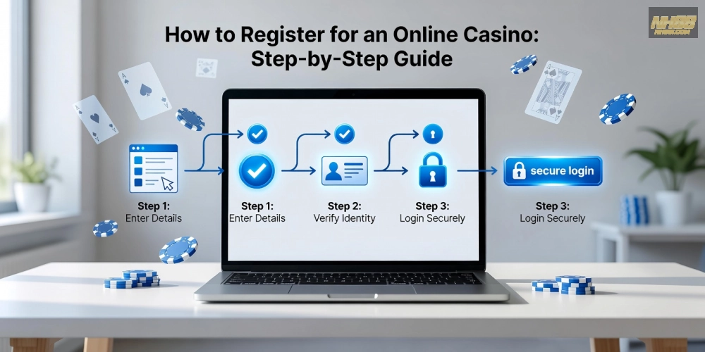 Hình minh họa các bước đăng ký tài khoản live casino house nh88 đơn giản và an toàn