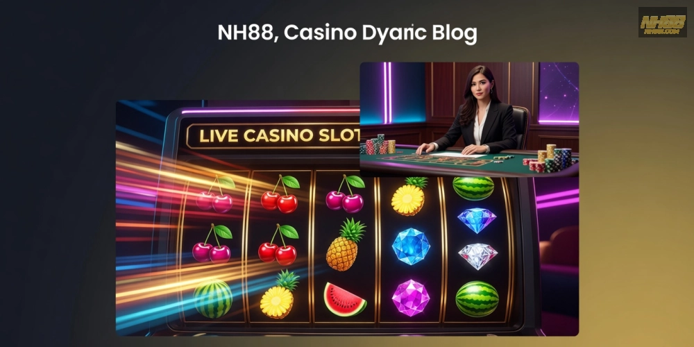 Giới thiệu khái niệm live casino slot games nh88 với giao diện streaming HD