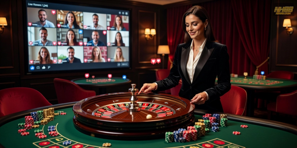 Hình ảnh bàn chơi live casino tại W88 với giao diện hiện đại và ưu đãi hấp dẫn
